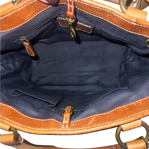 RARE!๐Coach Limited Edition Indigo Denim Patchwork Leather Tote Bag Vintage - Picture 9 of 11